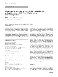 Connectivity Between Marine Reserves and Exploited Areas in the Philopatric Reef Wsh Chrysoblephus Laticeps (Teleostei: Sparidae)