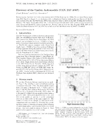 Discovery of the Upsilon Andromedids (UAN, IAU #507) David Holman 1 and Peter Jenniskens 2