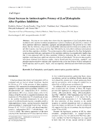 Enkephalin After Peptidase Inhibition
