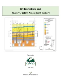 Hydrogeologic and Water Quality Assessment Report