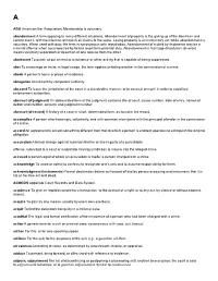 Law Glossary