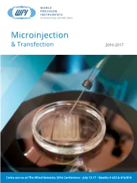 Microinjection & Transfection 2016-2017