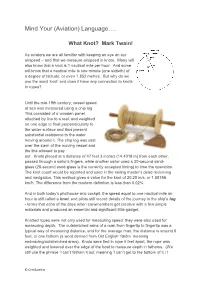 Mind Your Aviation Language – What Knot Mark Twain!