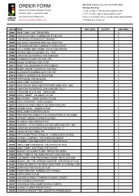 Order Form Order Form