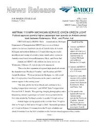 U.S. DOT Approves 110 Mph Amtrak Service*