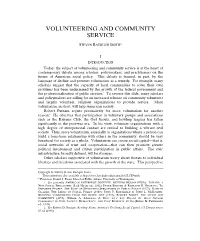 Comment: Volunteering and Community Service