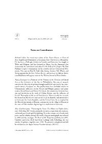 Notes on Contributors