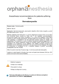 Orphananesthesia