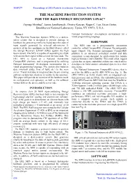 The Machine Protection System for the R&D Energy Recovery LINAC