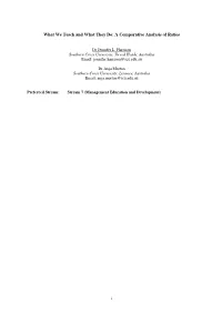 A Comparative Analysis of Ratios
