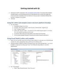 Getting Started with Qt
