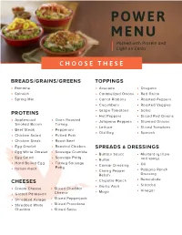 POWER MENU Packed with Protein and Light on Carbs