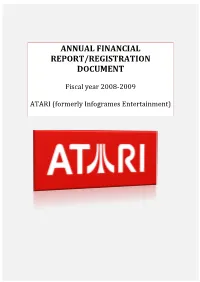Rapport Annuel / Document De Reference