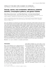 Sauces, Spices, and Condiments: Definitions, Potential Benefits