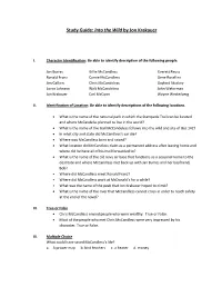 Study Guide: Into the Wild by Jon Krakauer