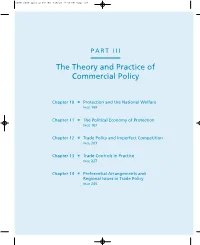 The Theory and Practice of Commercial Policy