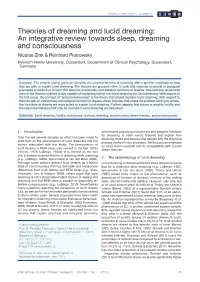 Theories of Dreaming and Lucid Dreaming: an Integrative Review