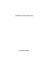 Amendment to Program Information Swedbank AB (Publ)