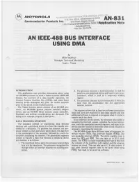 An Ieee·488 Bus Interface Using Dma