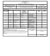 ANNEXURE 5.8 (CHAPTER V , PARA 25) FORM 9 List of Applications For