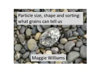 Maggie Williams Particle Size, Shape and Sorting: What Grains Can Tell Us