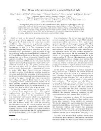 Short Bragg Pulse Spectroscopy for a Paraxial Fluids of Light
