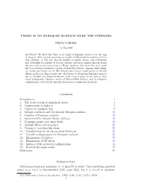 THERE IS NO ENRIQUES SURFACE OVER the INTEGERS Contents