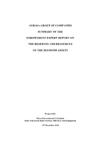 Alrosa Group of Companies Summary of The