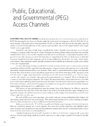 And Governmental (PEG) Access Channels