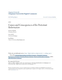 Causes and Consequences of the Protestant Reformation Sascha O