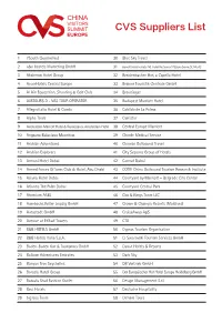 CVS Suppliers List