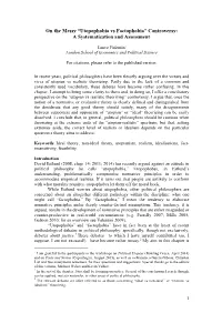 On the Messy “Utopophobia Vs Factophobia” Controversy: a Systematization and Assessment∗