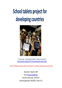 School Tablets Project for Developing Countries