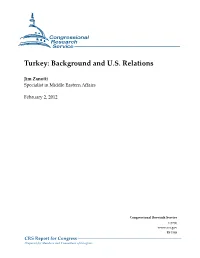 Turkey: Background and U.S