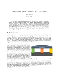 Understanding the Performance of HPC Applications
