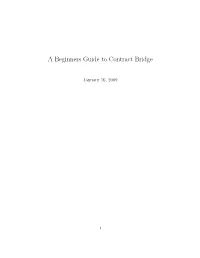 A Beginners Guide to Contract Bridge
