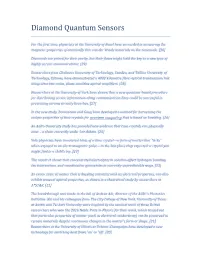Diamond Quantum Sensors