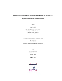 Experimental Investigation of Octane Requirement Relaxation in A