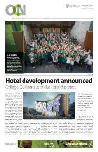 Hotel Development Announced College Quarter Site of Dual-Brand Project  COLLEEN MACPHERSON