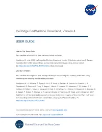 Icebridge Bedmachine Greenland, Version 4 USER GUIDE