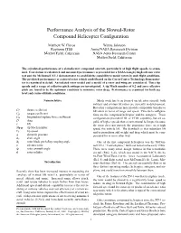 Performance Analysis of the Slowed-Rotor Compound Helicopter Conﬁguration
