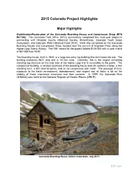 2015 Colorado Project Highlights