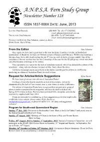 A.N.P.S.A. Fern Study Group Newsletter Number 128