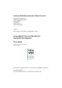 Geographical Views on Education for Sustainable Development Proceedings