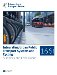 Integrating Urban Public Transport Systems and Cycling Summary And
