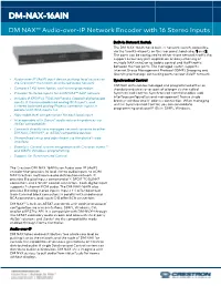 Spec Sheet: DM‑NAX‑16AIN