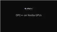 SYCL for CUDA