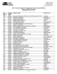2011-12 Grant Program for Dependents of Correctional Officers Approved Illinois Schools Last Updated January 31, 2011