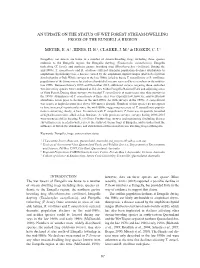 An Update on the Status of Wet Forest Stream-Dwelling Frogs of the Eungella Region