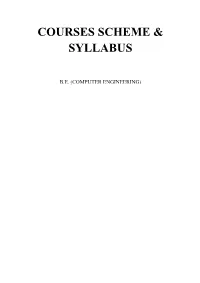Courses Scheme & Syllabus